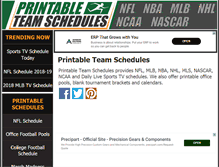 Tablet Screenshot of printableteamschedules.com